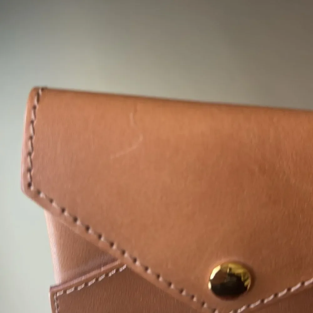 Sidecar Leather ID Envelope in Carrot / New No Box